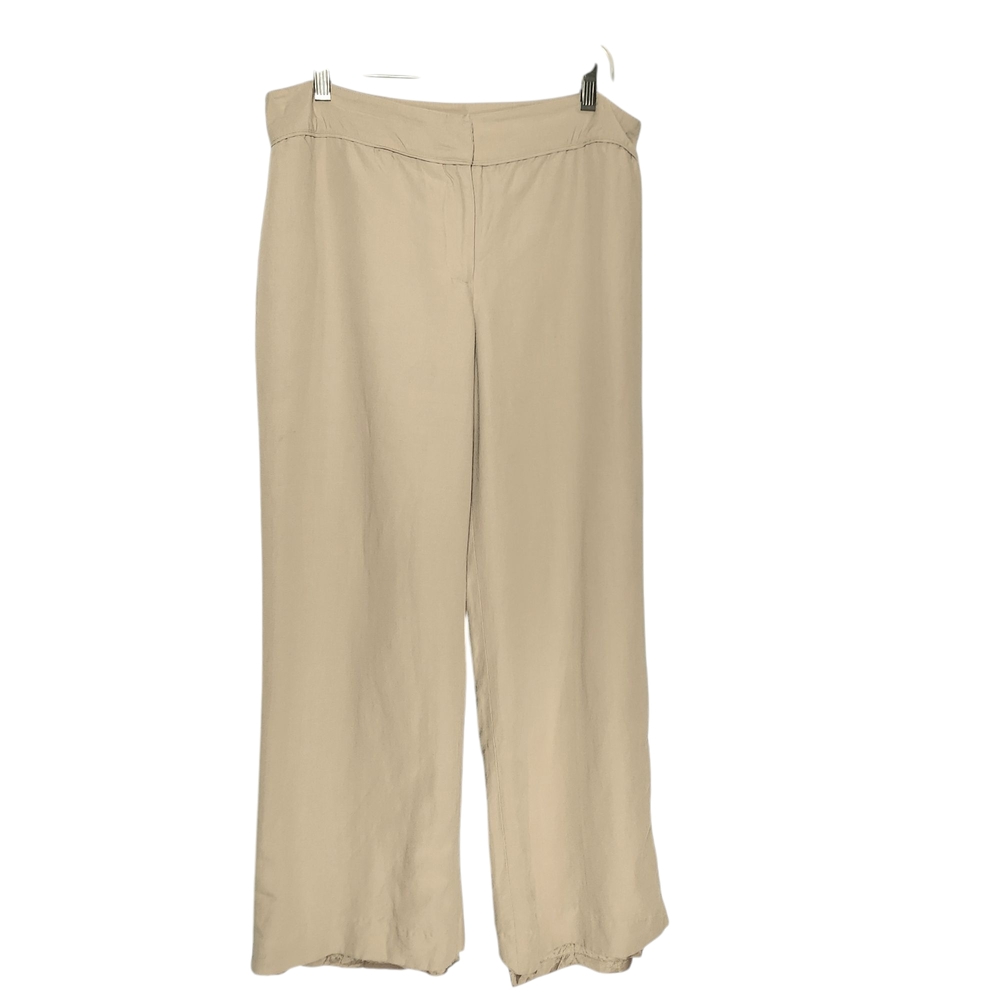 Women's Tan Wide-Leg Ann Taylor Pants